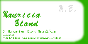 mauricia blond business card